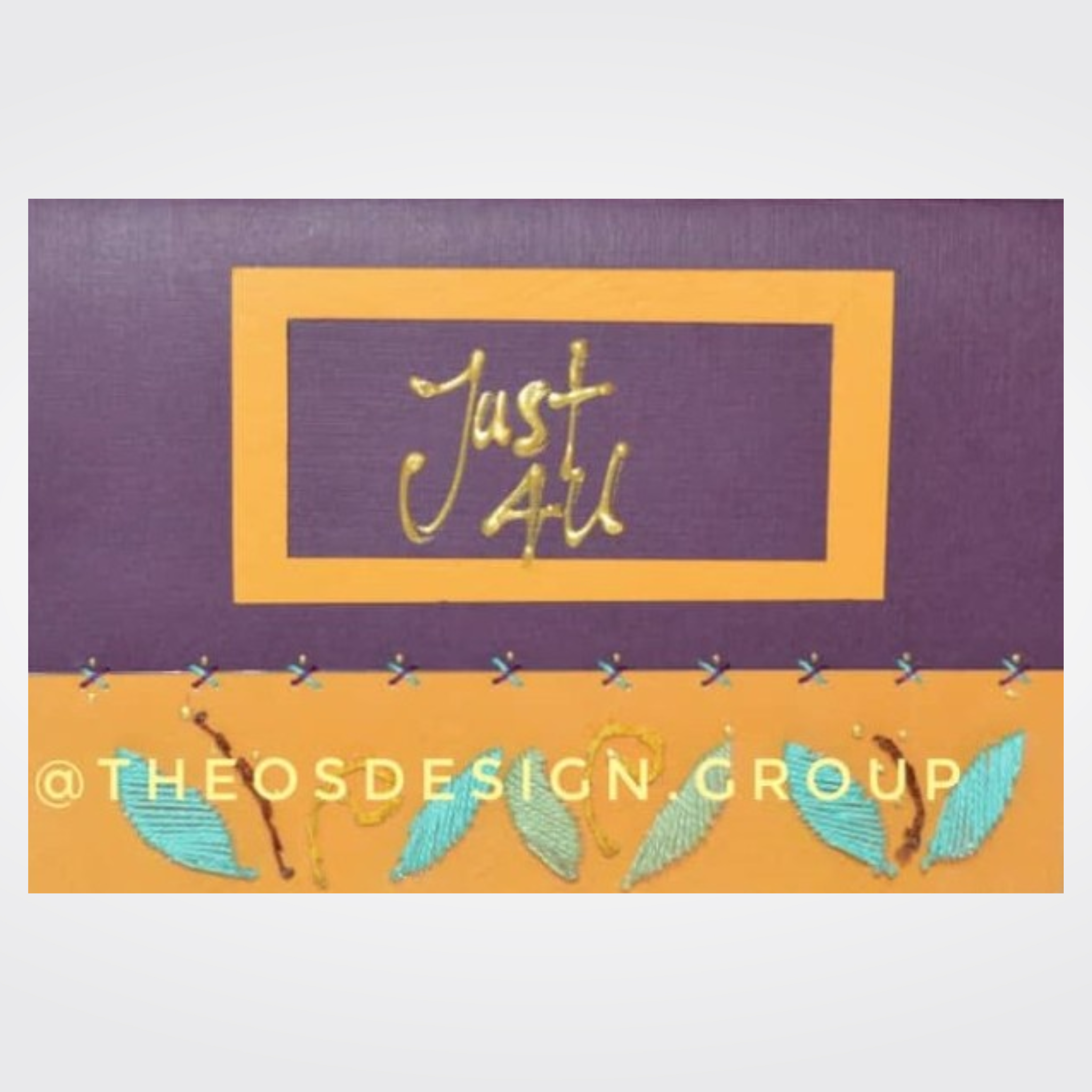 embroidery handmade greeting card