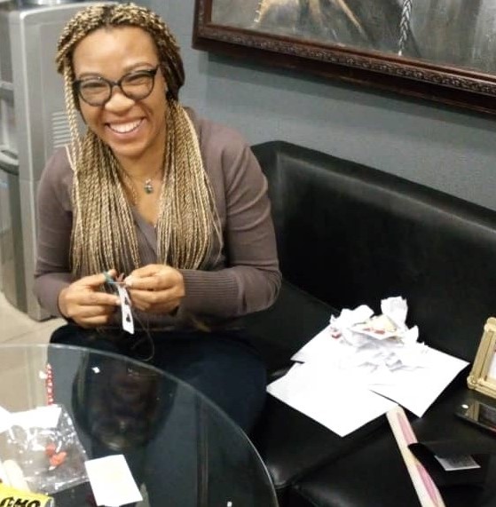 Picture of the Creative designer of Handmade Embroidered Cards at Theos Design