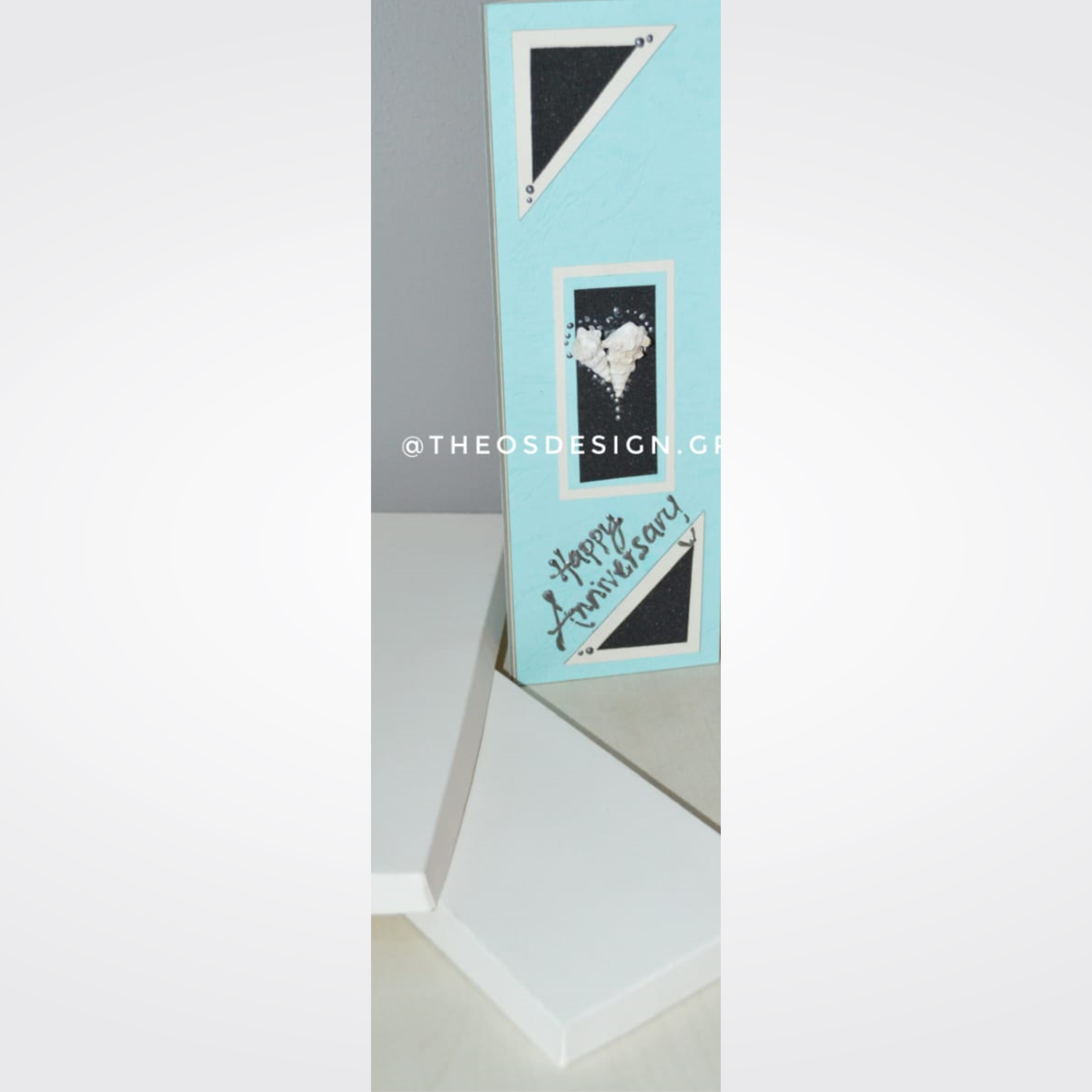 Picture of a Theos Design handcrafted anniversary card